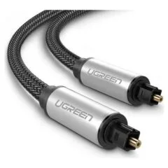 Ugreen optyczny Toslink Audio, aluminiowy z oplotem, 1m szary