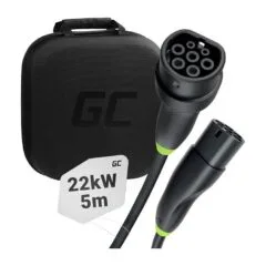 Green Cell Elektroauto Ladekabel/electric car charging cable Typ 2 22KW 32A 5m Black