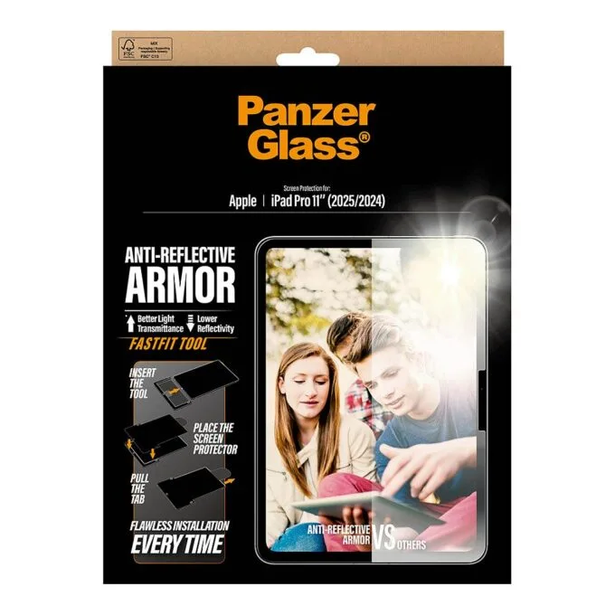 PanzerGlass ® Anti-Reflective Armor Screen Protector iPad Pro 11" (2024-2025) | Ultra-Wide Fit w. FASTFIT TOOL — image 3