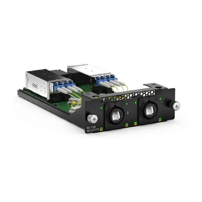 Interface card for M4350-16M4V with 2x Neutrik opticalCON QUAD connectors for 4x MMF transceivers — image 1