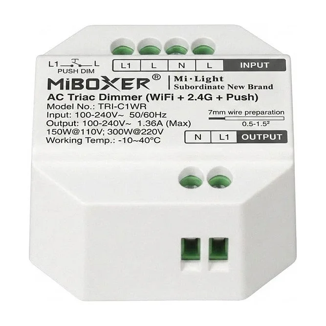 LED Dimmer Controller AC TRIAC WiFi+2,4G+Push *Milight/Miboxer* — image 1