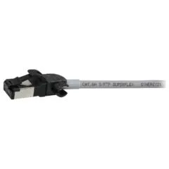 Synergy21 Patchkabel RJ45, CAT6A 500Mhz, 0,15m, grau, S/FTP, slimline rund d=4,5mm, TPE/LSZH(Superflex), AWG28, mit CAT7 Rohk., drehbarer Stecker,