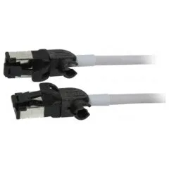 Synergy21 Patchkabel RJ45, CAT6A 500Mhz, 1,5m, grau, S/FTP, slimline rund d=4,5mm, TPE/LSZH(Superflex), AWG28, mit CAT7 Rohk., drehbarer Stecker,