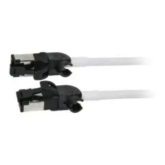 Synergy21 Patchkabel RJ45, CAT6A 500Mhz, 1,5m, weiss, S/FTP, slimline rund d=4,5mm, TPE/LSZH(Superflex), AWG28, mit CAT7 Rohk., drehbarer Stecker,