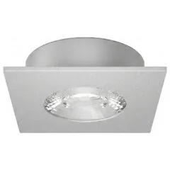 Synergy 21 LED Deckeneinbauspot Helios silber, quadratisch, warmweiß