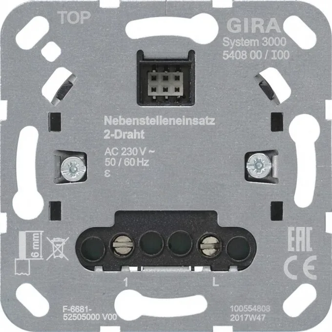 GIRA 540800 S3000 Nebenst.eins. 2-Draht Einsatz — image 1
