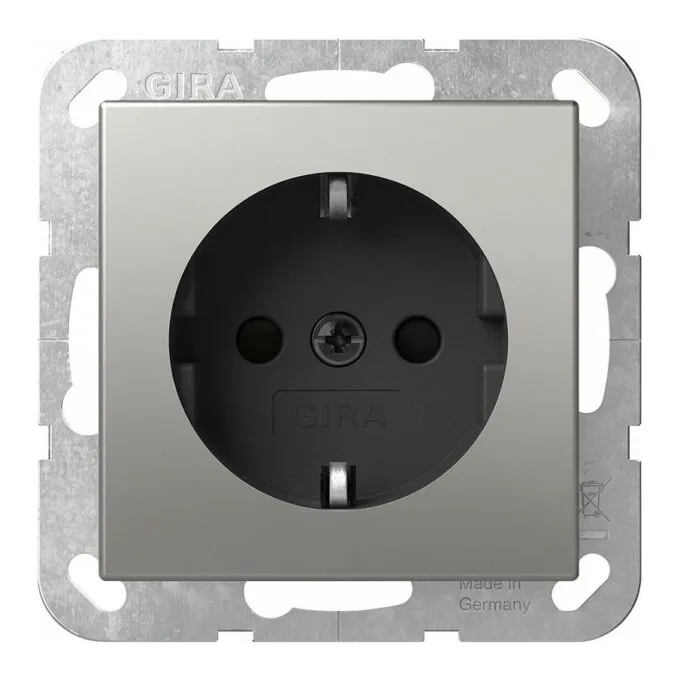 GIRA 4188600 SCHUKO System 55 Edelstahl — image 1