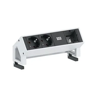 Bachmann 2x Schuko 1x Custom Module RAL9010 power extension — image 1