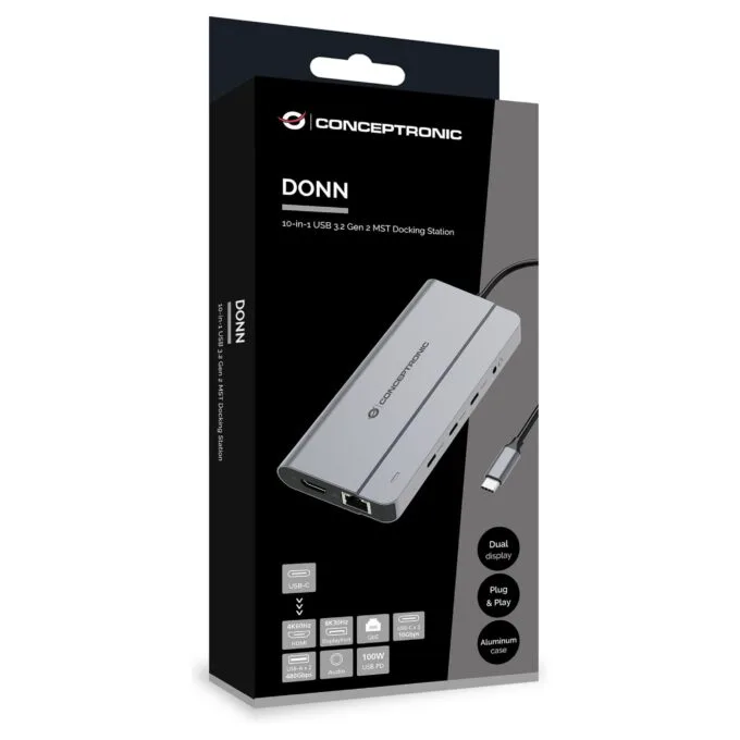 Conceptronic DONN34G laptop dock/port replicator — image 2