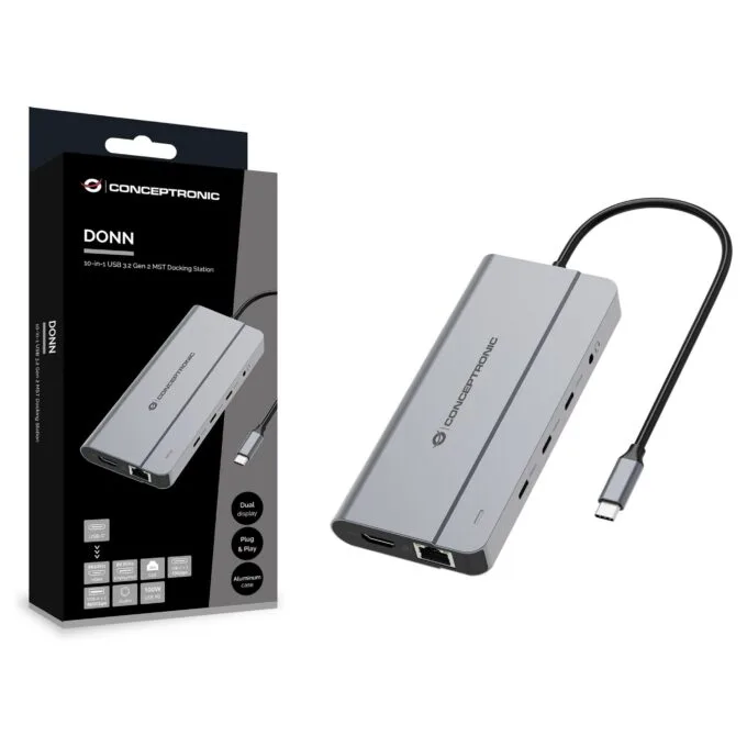 Conceptronic DONN34G laptop dock/port replicator — image 3