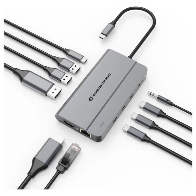 Conceptronic DONN34G laptop dock/port replicator — image 4