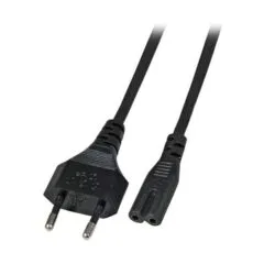 EFB Elektronik Euro-C7 power cord 180 black 1 m 2 x 0.75 mm EK502.1V2 - 1 m