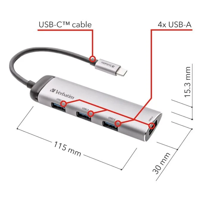 Verbatim USB-C Multiport Hub — image 5