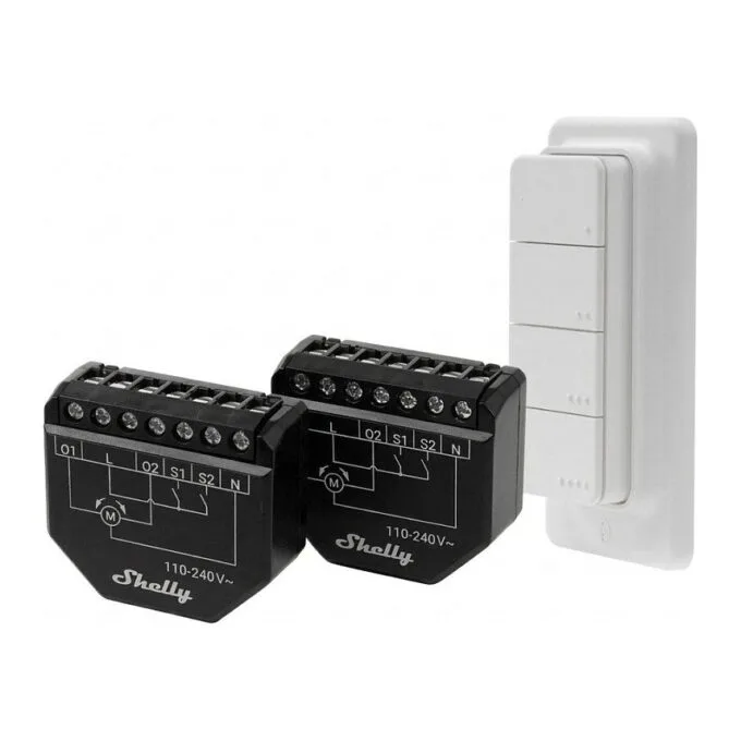 Shelly Shutter x2 + BLU RC Button 4 Pack — image 1