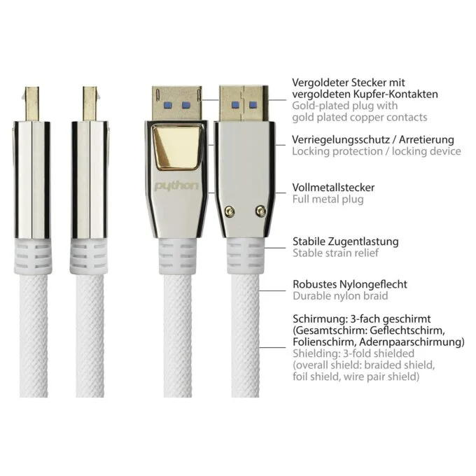 Alcasa DP20-PY020W HDMI cable — image 2