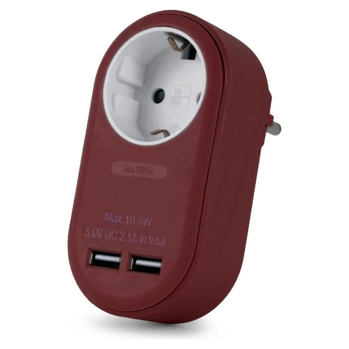 Entac EPAG-1EE-2USB-BR power plug adapter — image 1