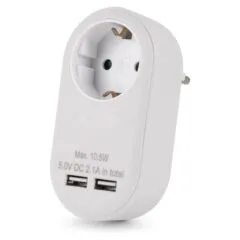 Entac EPAG-1EE-2USB-W power plug adapter
