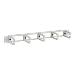 EFB 19" 1HE Kabelfhrungspanel, mit 4 Durchfhrungen 5 Kunststoffbgel RAL7035
