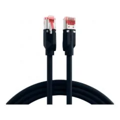 EFB RJ45 Patchkabel Cat.6A S/FTP LSZH Dtwyler 7702 TM21 schwarz 0,15m