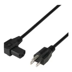 EFB Netzleitung USA/NEMA 5-15P - C13 90, schwarz, 1,8 m, SVT AWG18 x 3C