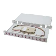 Spleibox gr ausziehbar LC OS2 24xPigtail & 12xDuplex-Kupplung