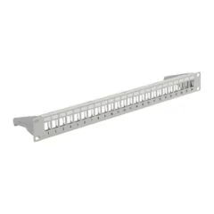 EFB Verteilerfeld 19" 1HE, 24-Port, Metall, klappbar grau RAL7035