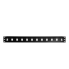 EFB Frontplatte 1HE 12x Keystone + 12x SC- Simplex, RAL9005