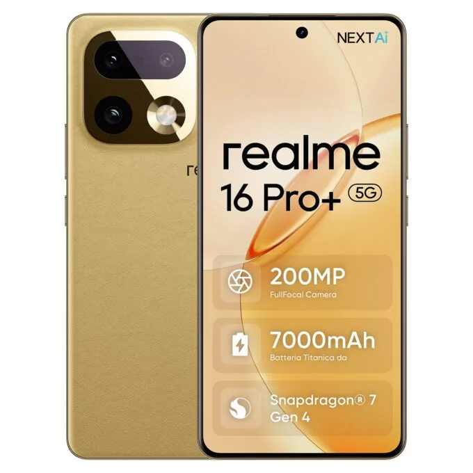 Realme 16 Pro+ 5G Dual Sim 12RAM 512GB gold — image 2