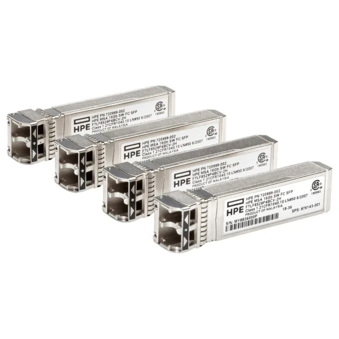 HPE MSA 32Gb SFP+ Short Wave Fibre Channel 4-pack Transceiver Bundle network transceiver module — image 1
