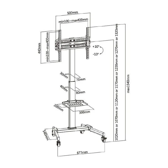 Equip 650607 multimedia cart/stand — image 9