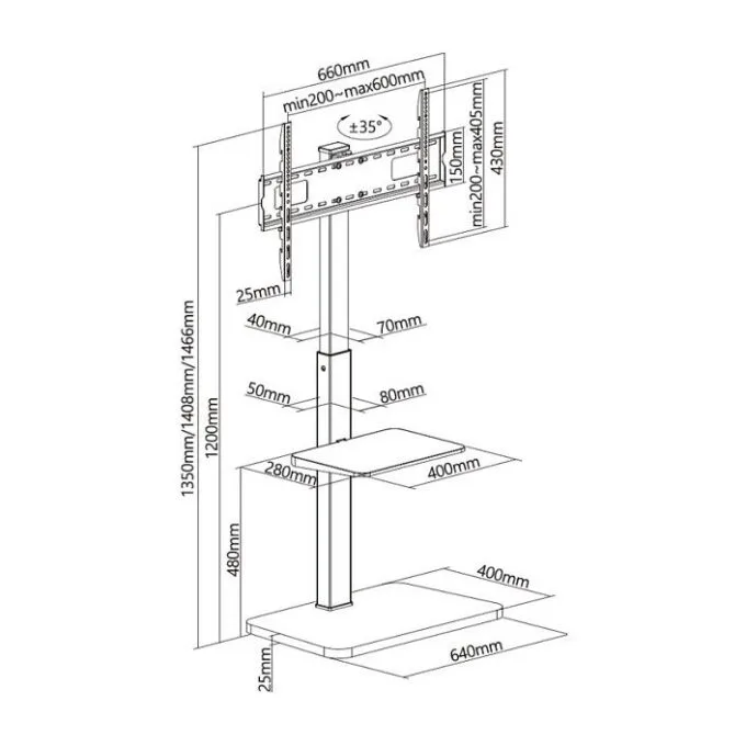 Equip 650613 TV mount/stand — image 14