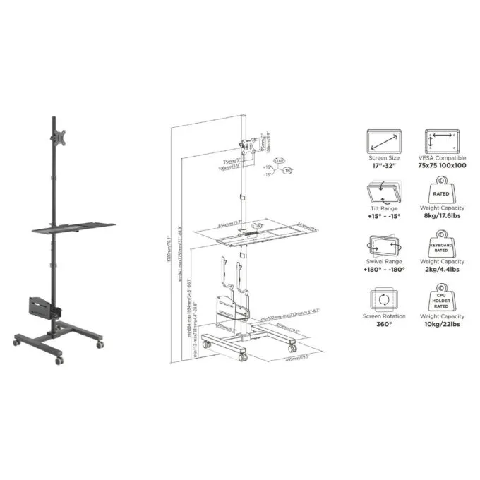 Equip 650171 multimedia cart/stand — image 14