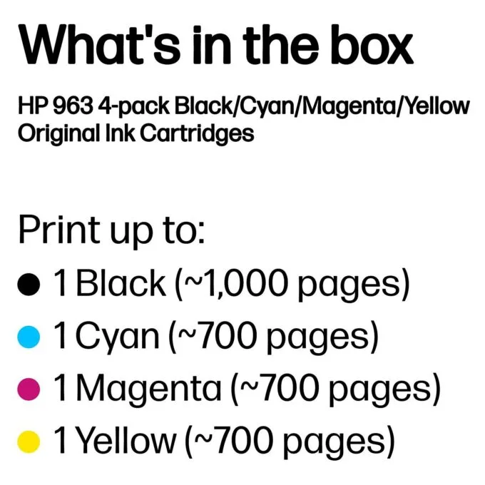 HP 963 CMYK Original Ink Cartridge 4-Pack — image 3