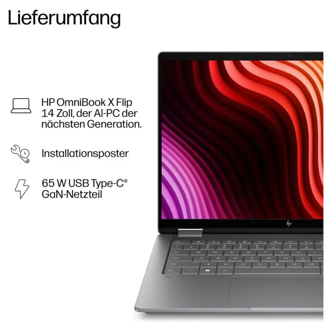 HP OmniBook X Flip 2-in-1 Laptop Next Gen AI 14-kb0181ng — image 5