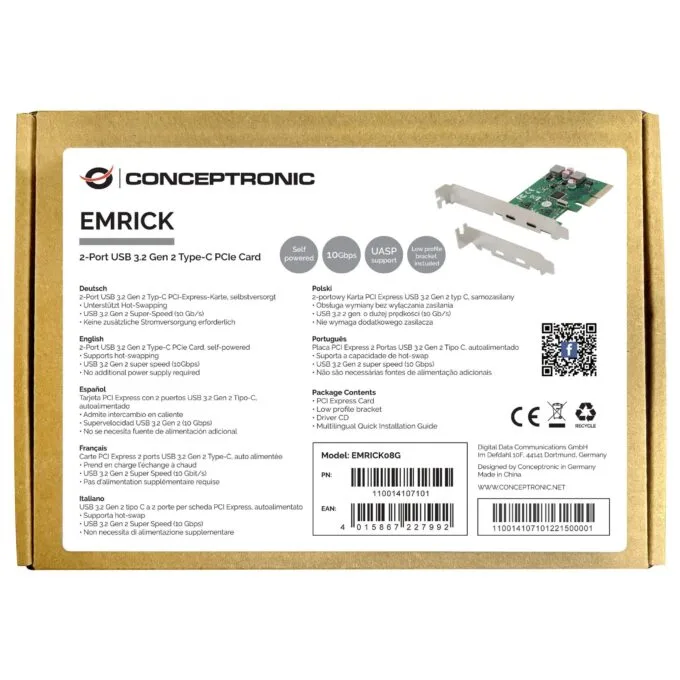 Conceptronic EMRICK08G interface cards/adapter — image 2