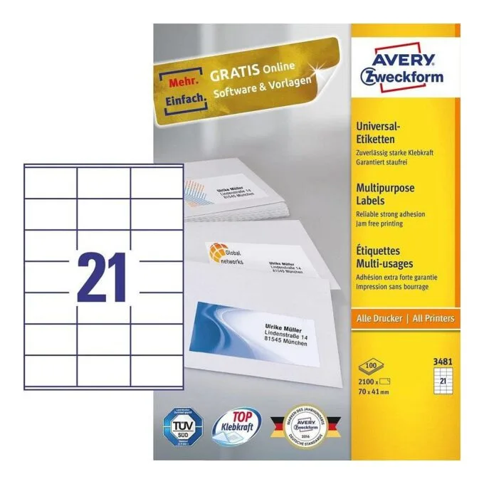 Avery 3481 self-adhesive label — image 2