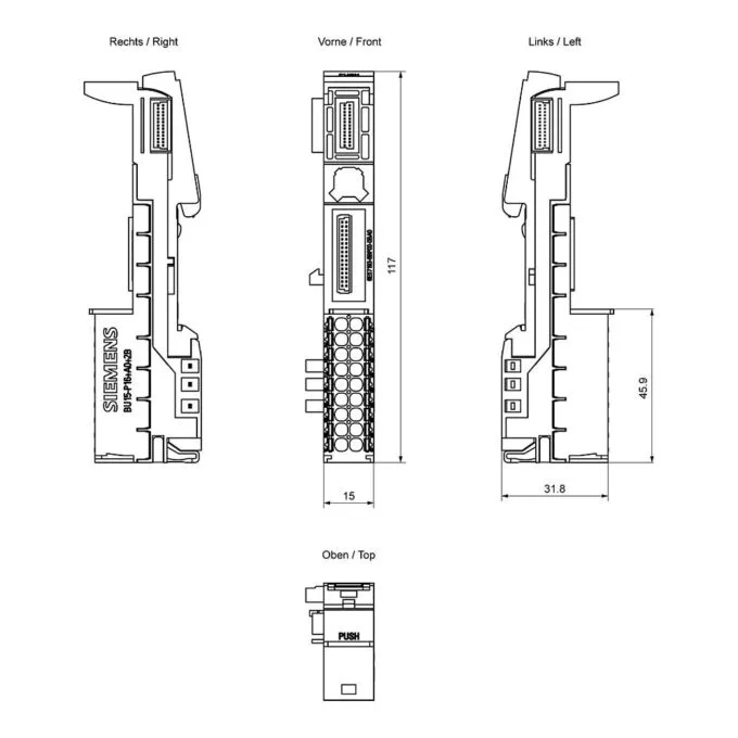 Siemens 6ES7193-6BP00-0BA0 electrical terminals — image 4