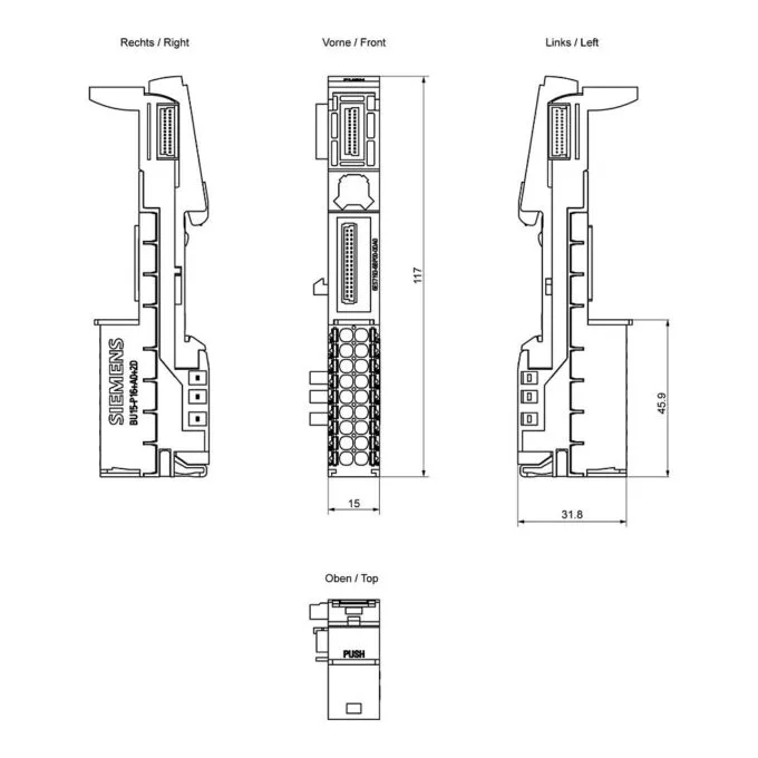Siemens 6ES7193-6BP00-0DA0 electrical terminals — image 4