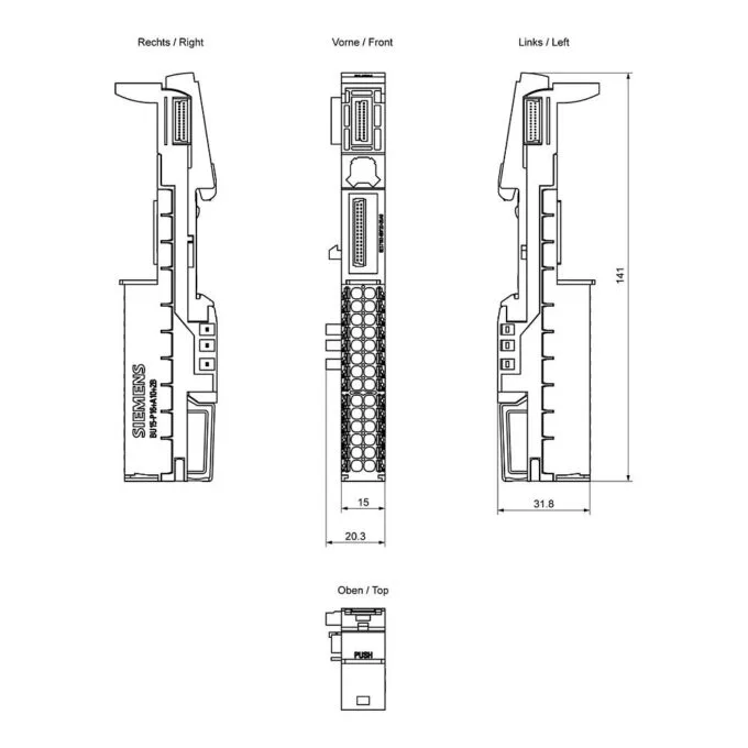Siemens 6ES7193-6BP20-0BA0 electrical terminals — image 4