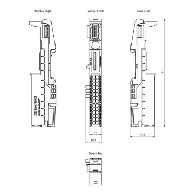 Siemens 6ES7193-6BP40-0BA1 electrical terminals — image 4
