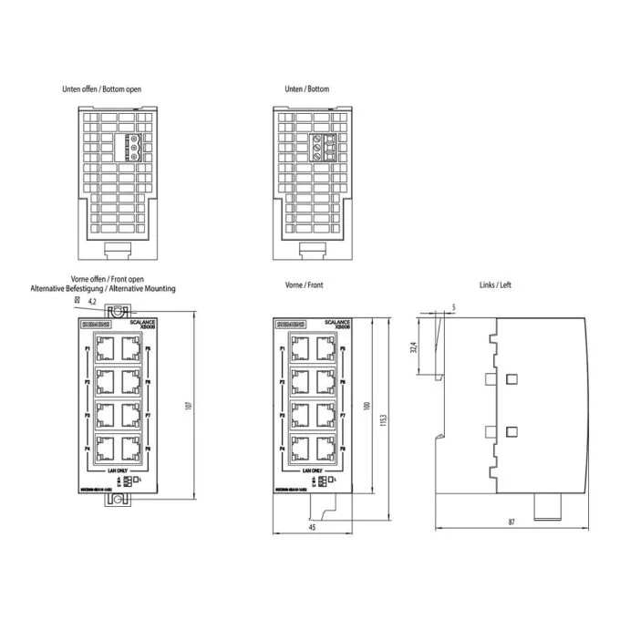 Siemens 6GK5008-0BA10-1AB2 network switch — image 3