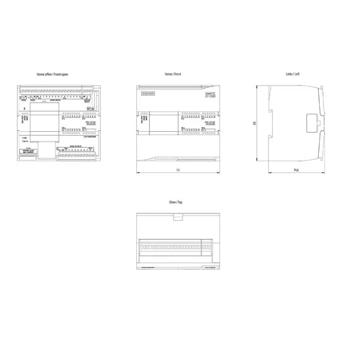 Siemens 6ES7214-1AG40-0XB0 digital/analogue I/O module — image 4