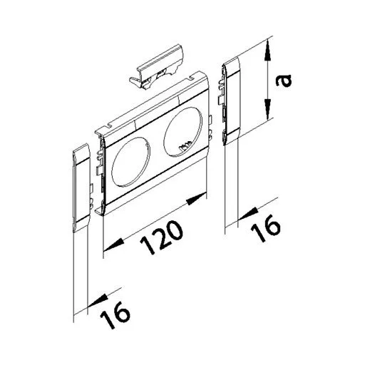 Hager GB080219016 cable trunking system accessory — image 2
