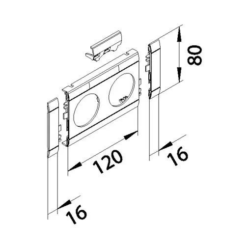 Hager GB080219016 cable trunking system accessory — image 3