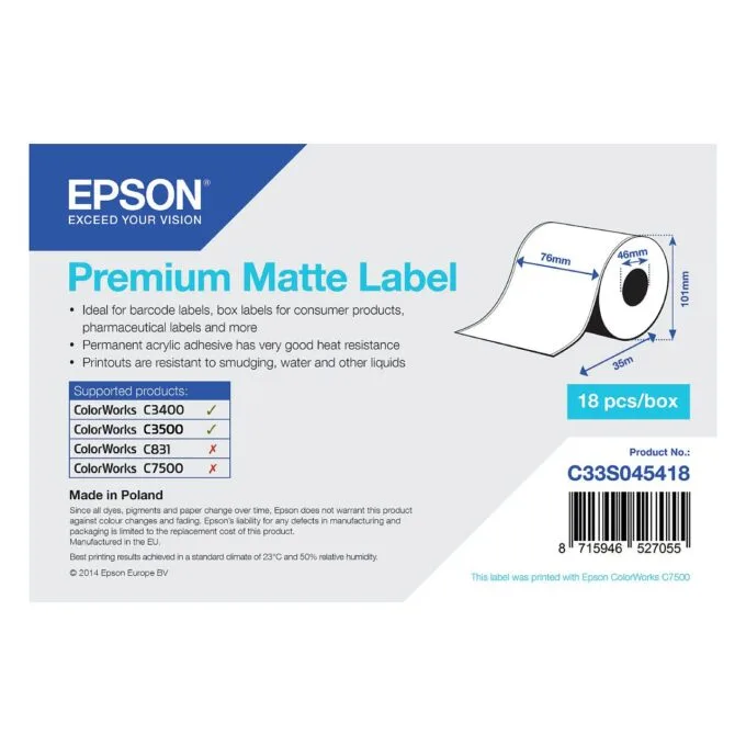 Epson Premium, 76mm x 35m, 163 g/m² — image 1
