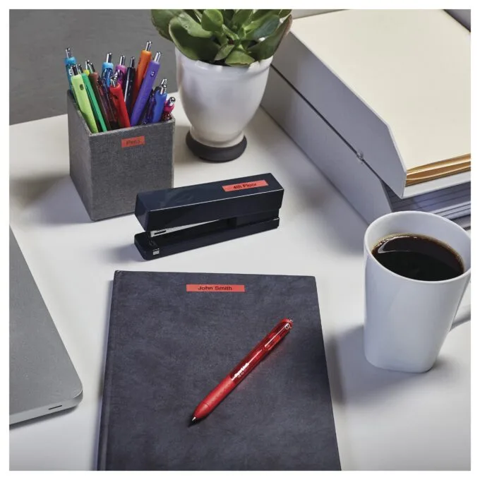 DYMO D1 Standard - Black on Red - 9mm label-making tape — image 3
