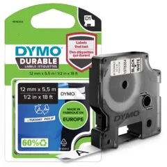 DYMO D1 Durable - Black on White - 12mm label-making tape