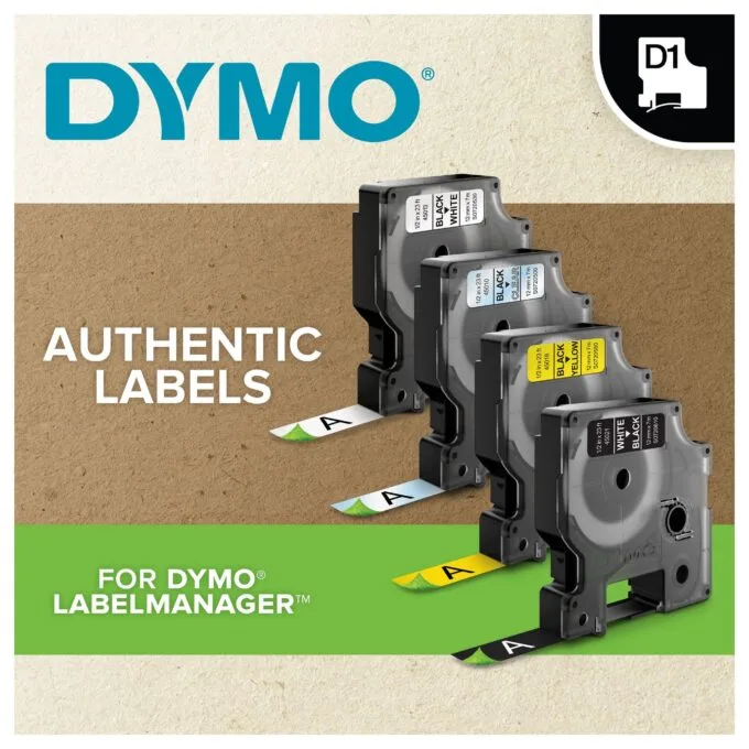 DYMO D1 Durable - Black on White - 12mm label-making tape — image 7