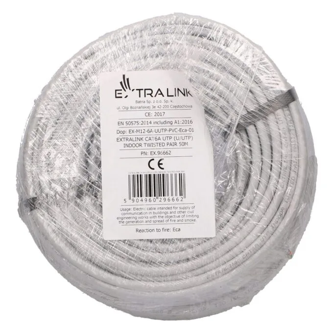 Extralink CAT6A UTP (U/UTP) INDOOR TWISTED PAIR 50M networking cable — image 3