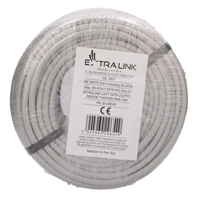 Extralink CAT7 SFTP (S/FTP) INDOOR TWISTED PAIR 50M networking cable — image 6